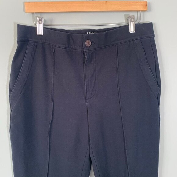 Lands' End starfish straight‎ leg pin tuck casual career crop length pants - Picture 3 of 12